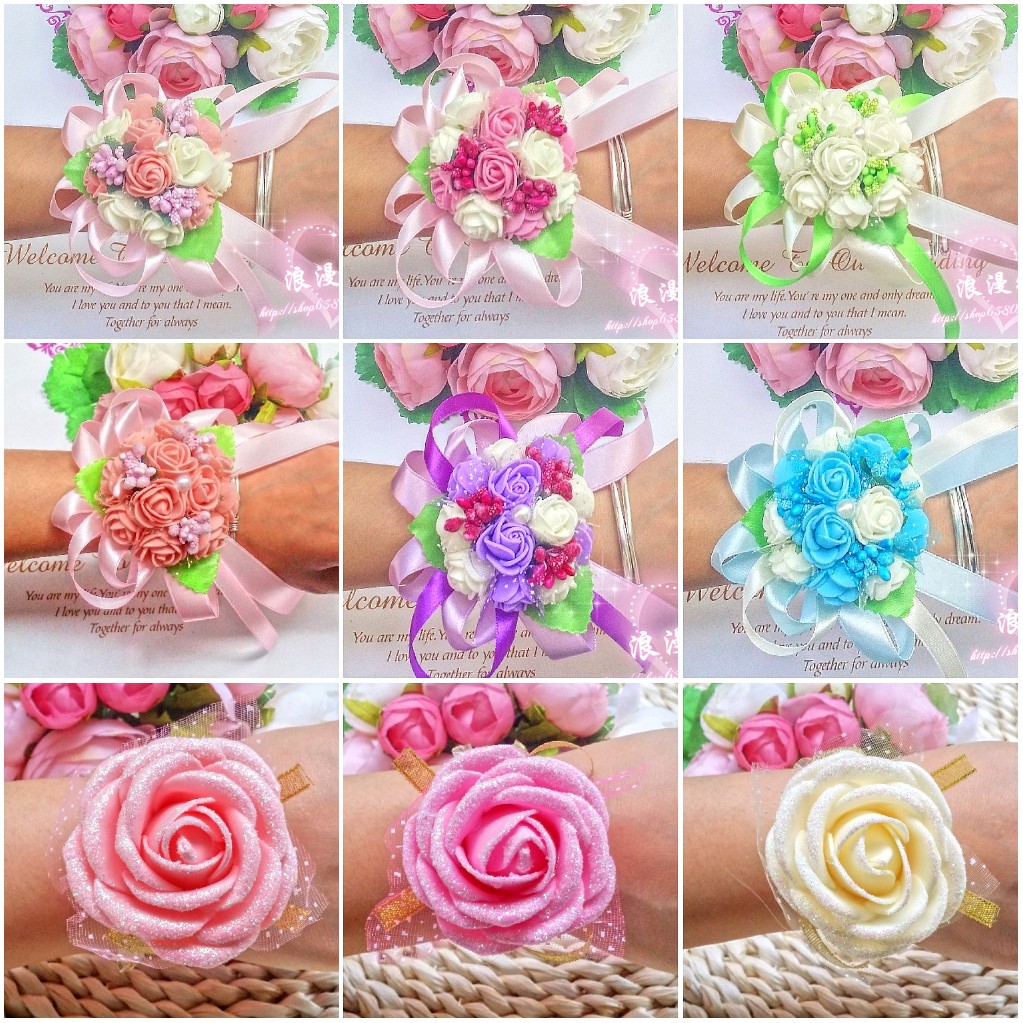 marry Sisters Bridesmaid Hand Flower Korean Flower wrist wedding Original Bracelet children dance show Artificial Flower Hand Flowerin the Festive supplies/Gift , Wedding Themes/Props , Flower wrist category - from Buy2taobao.com to provide professional Taobao agent buy service
