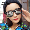 韩国时尚大方框墨镜女潮复古彩膜太阳镜男士开车驾驶反光太阳眼镜