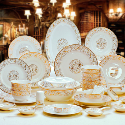 碗套装 28/56头景德镇陶瓷器 骨瓷餐具中韩式 正品 结婚乔迁送礼