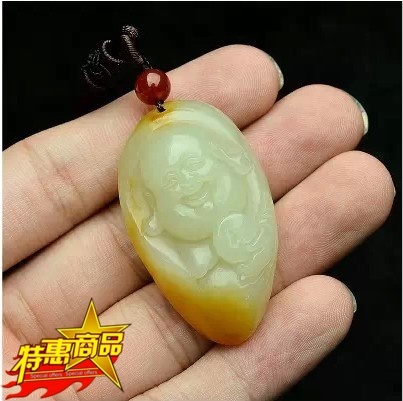 天然籽料和田玉彌勒佛公挂件 精雕帶皮原石玉佛吊墜新款在類目 珠寶/鑽石/翡翠/黃金, 和田玉, 頸飾中 - 來自Buy2taobao.com提供專業的淘寶代購服務