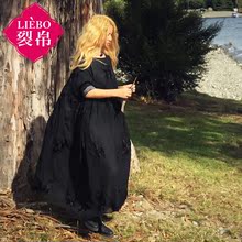 裂帛莲灿旗舰店正品牌女装高端春装真丝刺绣长裙子宽松长袖连衣裙图片