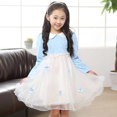 2016春季新款儿童中长款裙子春秋中大童装春