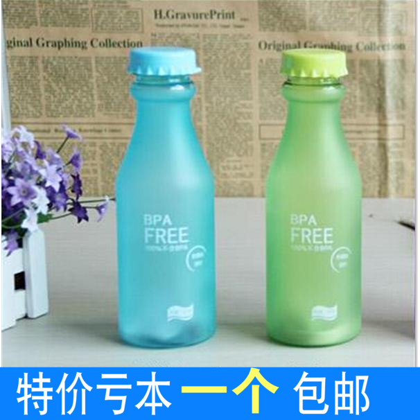 pc旅行運動學生透明水瓶可愛水壺摔不破磨砂汽水瓶水杯子防漏密封在類目 餐飲具, 杯子/水杯/水壺, 隨手杯中 - 來自Buy2taobao.com提供專業的淘寶代購服務