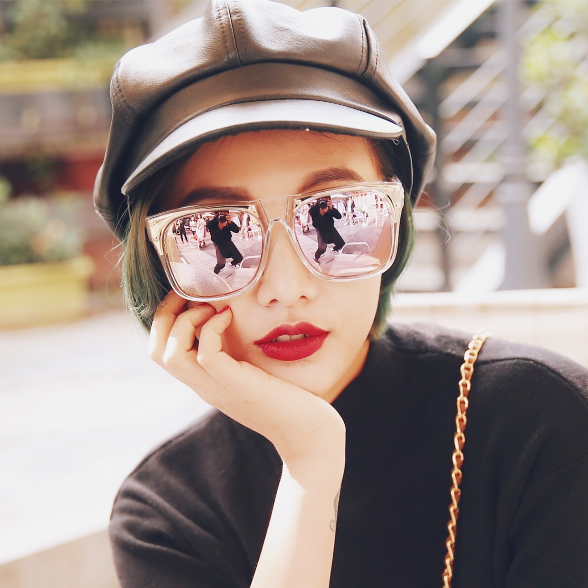 Korean Edition personality Vanguard Generous Sunglasses Round face Trendsetter Reflective Sunglasses man Versatile Sunglassesin the ZIPPO/Swiss Army Knife/Glasses , Sunglasses category - from Buy2taobao.com to provide professional Taobao agent buy service