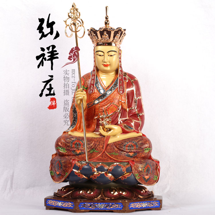 台湾婆娑三圣佛教用品铜鎏金手染上色48CM八角莲花地藏王菩萨佛像|ruв категории Домашний быт, украшения - от Buy2taobao.com для оказания профессиональной услуги покупки агента Taobao