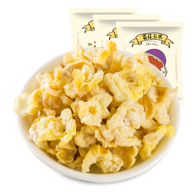 【天猫超市】良品铺子蛋花玉米204g特产黄金豆爆米花零食组合
