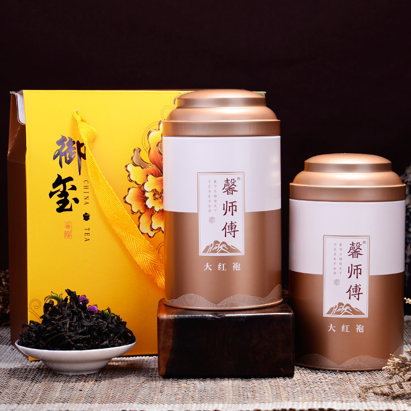 馨师傅 大红袍茶叶 武夷岩茶茶叶乌龙茶 茶叶罐装100克
