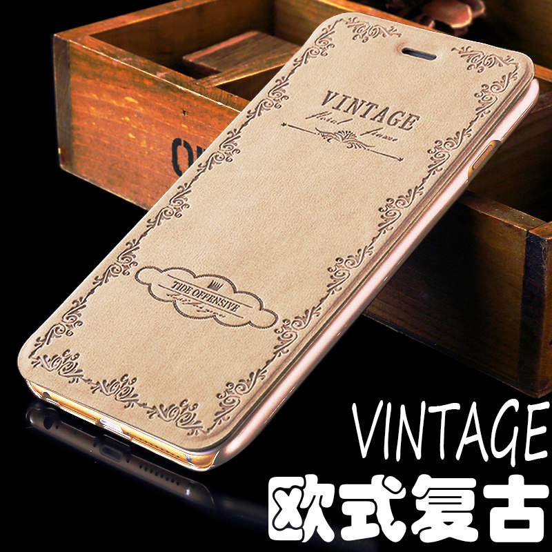 潮流攻势超薄复古iPhone6皮套iPhone6 Plus手机壳苹果6翻盖保护套