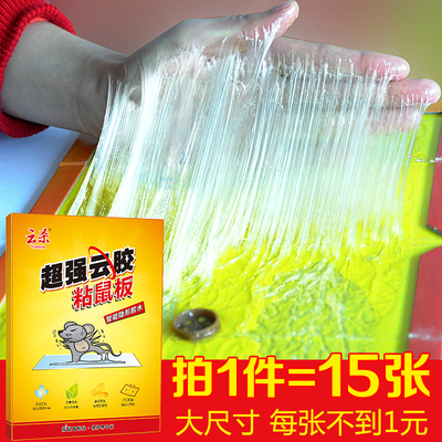 云杀15张粘鼠板抓老鼠贴灭鼠器老鼠胶驱老鼠夹笼家用捕鼠器