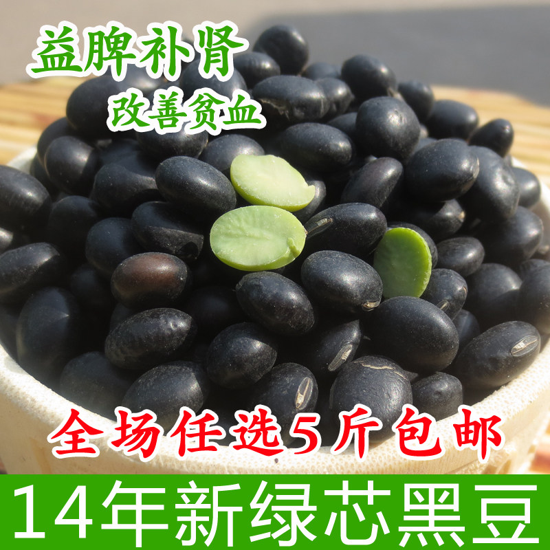 新上市绿芯黑豆 农家自产有机绿心黑豆非转基因 补肾乌发黑豆包邮