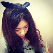 日本vivi杂志款，天鹅绒丝绒蝴蝶结兔，耳朵发箍发带发饰