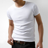 男士韩版健身t恤男式修身短袖，圆领大码体恤纯棉白色半袖打底衣服