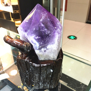 天然紫水晶原石摆件 紫水晶矿石标本石摆件 水晶毛料摆件家居摆件