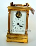 钟表 明摆轮机械 皮套钟 古典纯铜 把玩小座钟 计时钟 仿古董故宫