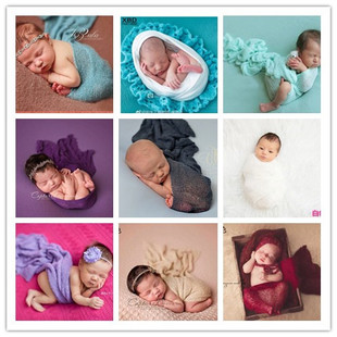 欧美风格儿童摄影服装裹布影楼(布影楼)新生，婴儿拍照纯棉弹力裹纱道具