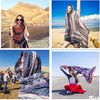 土耳其沙漠度假流苏民族风，棉麻围巾女士，旅游西藏丽江防晒丝巾披肩