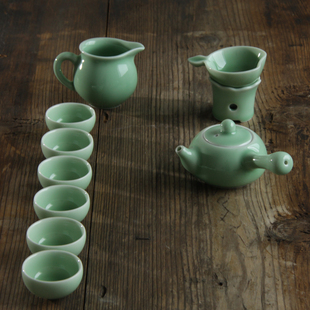 青瓷冰裂茶具陶瓷套装盖碗功夫茶具茶杯茶壶茶具套装