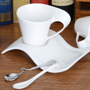 欧式咖啡杯浓缩咖啡杯子陶瓷套装，马克杯创意情侣，早餐杯纯色牛奶杯