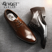 VQGT夏季欧版男士尖头皮鞋韩版潮流商务正装男鞋真皮德比鞋男婚鞋