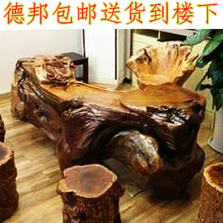 根雕茶台整体