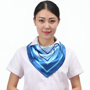 职业装韩版银行空姐丝巾移动工作商务，服饰百变小方巾女印花围巾d4