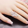 韩版夸张个性锆石，微镶戒指女食指蝴蝶树叶潮人指环中指手饰品