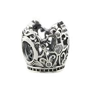 毕亨特镂空镶钻s925素人银饰欧式手链，串珠中秋节礼物