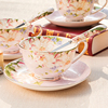 英式骨瓷咖啡杯碟勺套装，欧式下午茶具创意陶瓷，简约家用红茶杯高级
