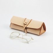 misksola复古手工植鞣皮三角，眼镜盒大容量真皮眼镜，收纳原创设计