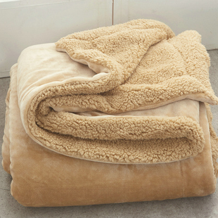 小毛毯被子羊羔绒毯双层保暖沙发午睡盖毯办公室午睡毯珊瑚绒毯子