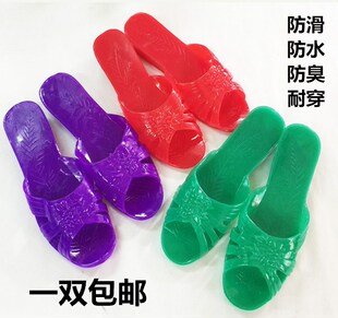 珠江联盟菊花水晶拖鞋果冻女款透明凉鞋夏妈妈(夏妈妈)防滑坡跟厚底塑料胶