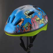 出口日本欧美儿童男孩自行车轮，滑板头盔多色反光标9孔小特小码