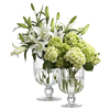花瓶玻璃透明欧式创意高脚花器，餐桌插花大口径水培鲜花居家广口瓶