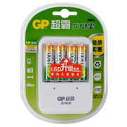 gp超霸kb01充电器充电宝套装，gpkb01gw+6粒1300毫安镍氢充电电池