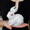 工艺品玉兔摆件十二生肖兔子创意饰品结婚小白兔白玉兔子摆设