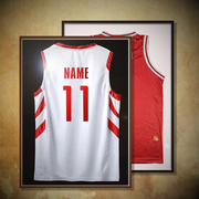 球衣相框装裱足球篮球网球运动衣纪念收藏立体展示挂墙画框