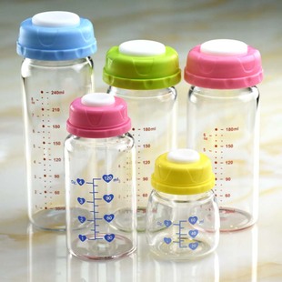 防漏母乳储奶瓶保鲜瓶玻璃，宽口径标准口径，母乳储存奶瓶储奶杯袋