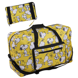 史努比可爱卡通折叠便携旅行袋，旅游登机轻便防水行李包可套拉杆箱