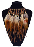 欧美时尚流苏羽毛项链波西米亚民族，风个性夸张毛衣链配件原始表演