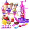 橡皮泥模具工具3D彩泥冰淇淋雪糕机玩具套装6岁儿童泥巴粘土