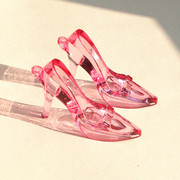 灰姑娘水晶鞋儿童透明亚克力饰品，挂件公主女孩子过家家玩具宝石