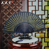 扇子折扇中国风心经，扇男女夏季便携复古风真丝扇古典工艺纸扇