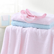 婴儿浴巾竹纤维超柔软宝宝纯棉，吸水洗澡毛巾被新生儿盖被毯140*70