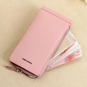 卡包女式多卡位超薄卡夹韩国可爱银行卡套，拉链长款钱包一体卡片包