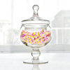 玻璃糖罐欧式家居饰品茶叶罐三件套储物罐透明糖果罐器皿生日摆件