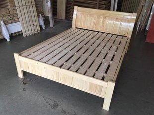 经济型实木床双人床，1.51.8米单人床1.2现代简约松木家具床