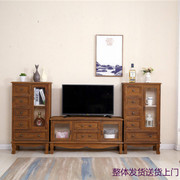 电视柜实木韩式简约储物柜小户型客厅迷你卧室小型美式电视机柜子