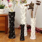 陶瓷简约现代时尚黑白色落地北欧欧式客厅，高插花(高插花)干花器摆件大花瓶