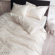 出口日本订单  全棉40支贡缎提花床上用品 枕套 被套床单 四件套