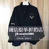 !2021秋款韩国女式蝙蝠，袖刺绣徽章，风衣斜纹棉短外套hqjp525a
